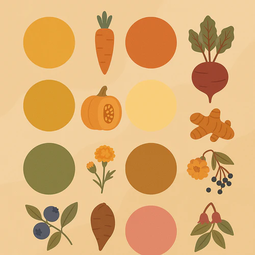 Natural Dye & Color Mixing Chart for Candles